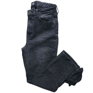 PAIGE Jacqueline Straight Ankle Jeans Black Wash – Size 28